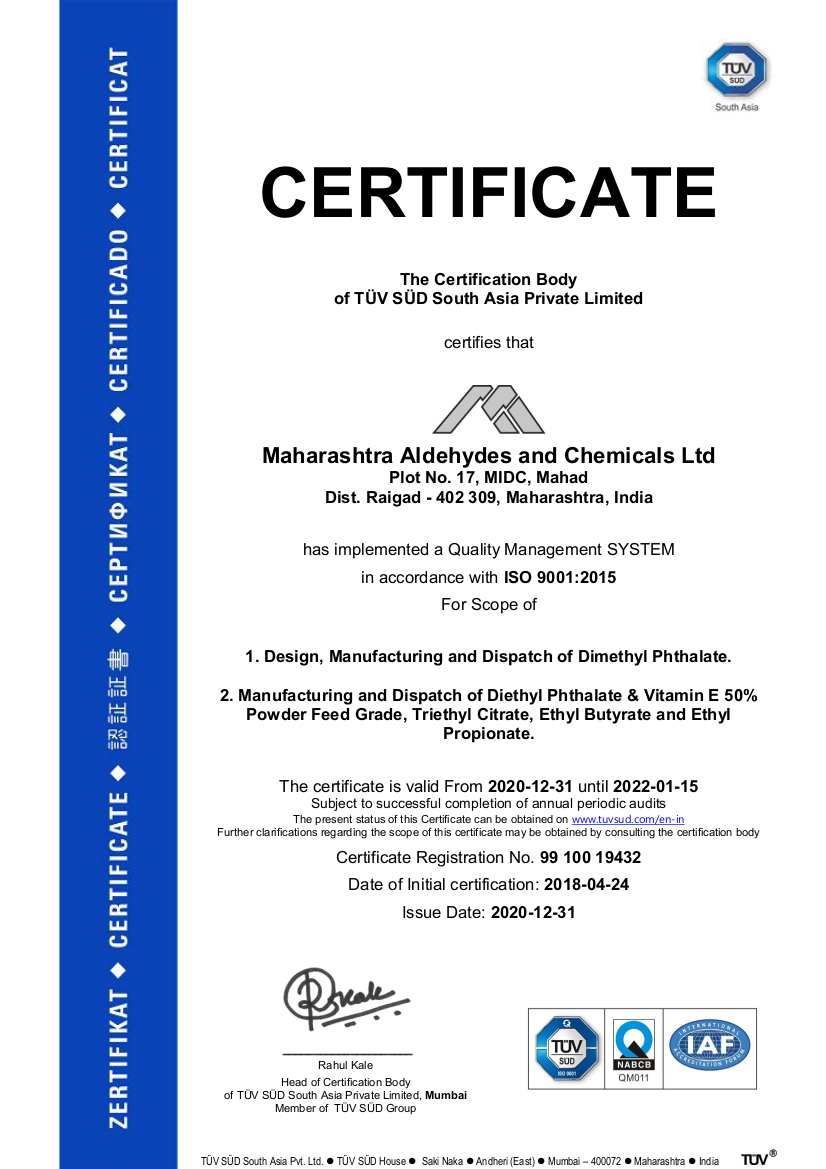 Certification – MACL